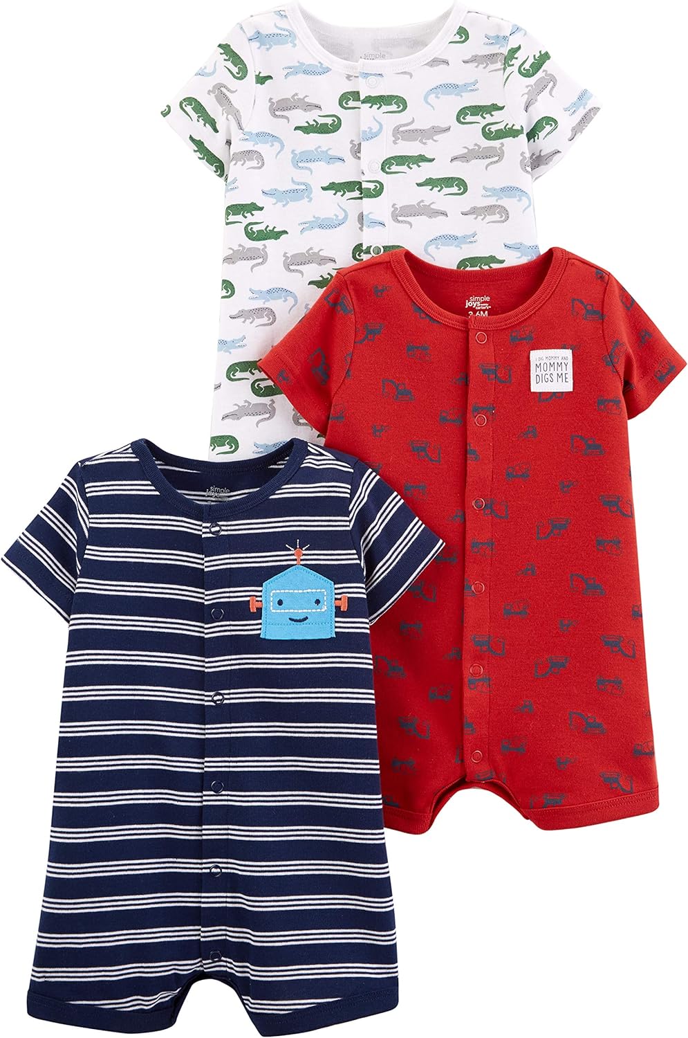 Pack of 3 Simple Joys by Carters Rompers for Every Day
