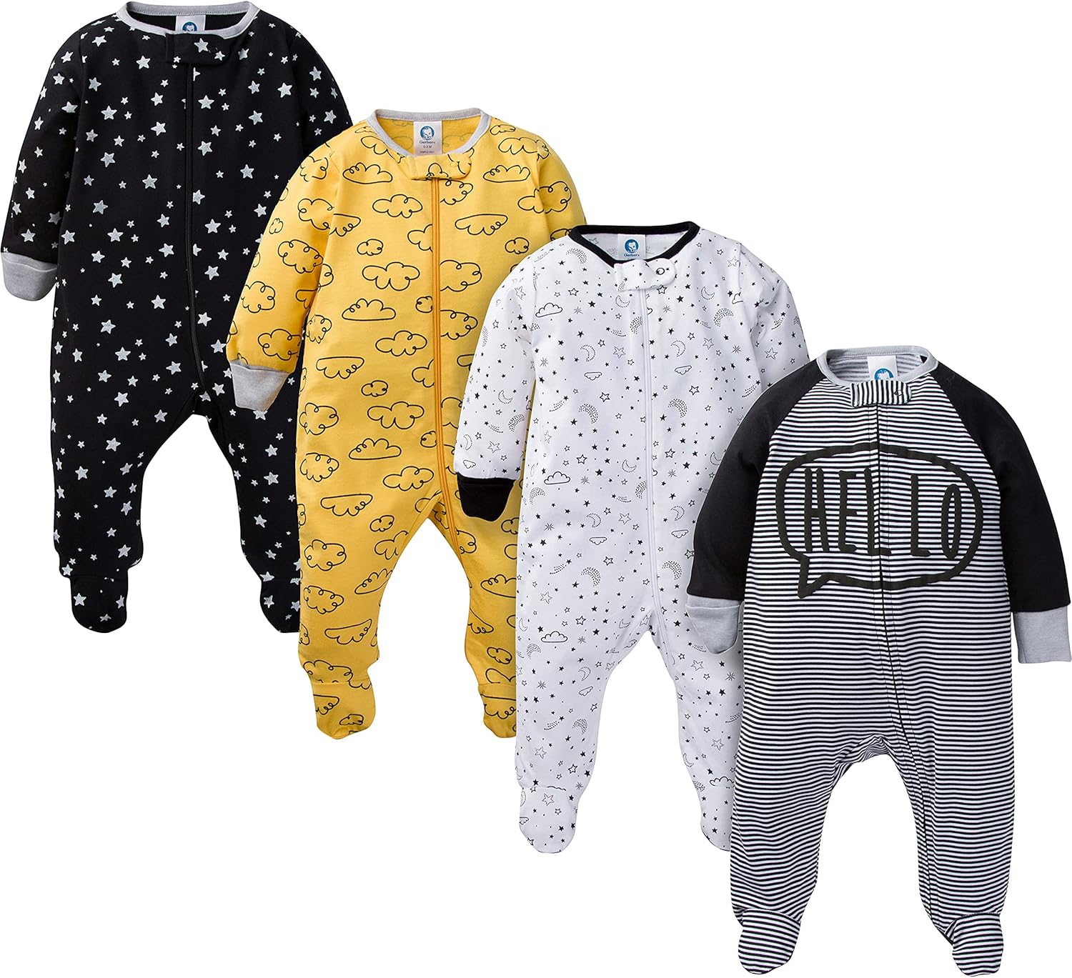 Gerber Baby Boys 4 Pack Sleep N Play Footie