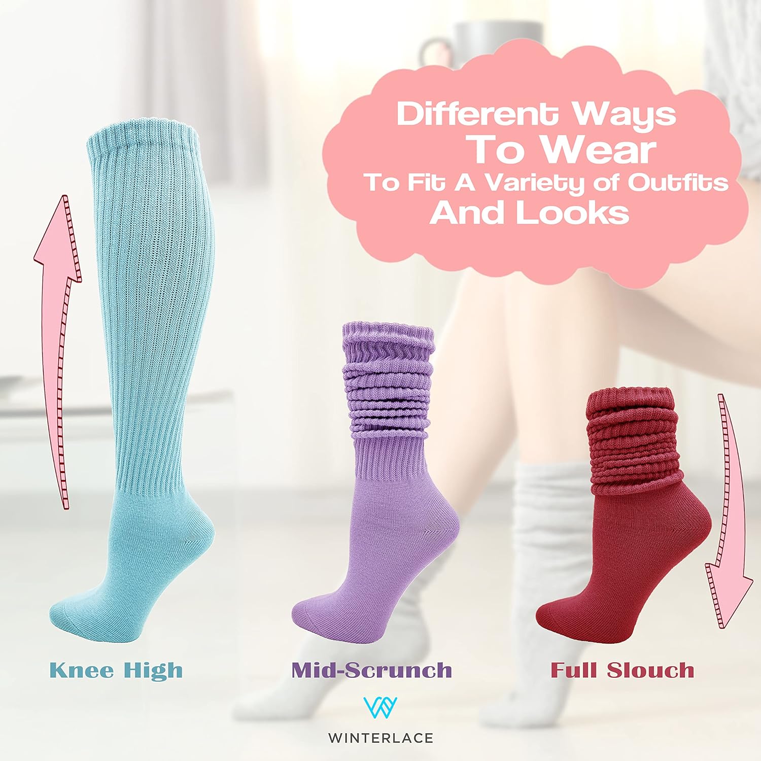 Winterlace Slouchy Socks for Women