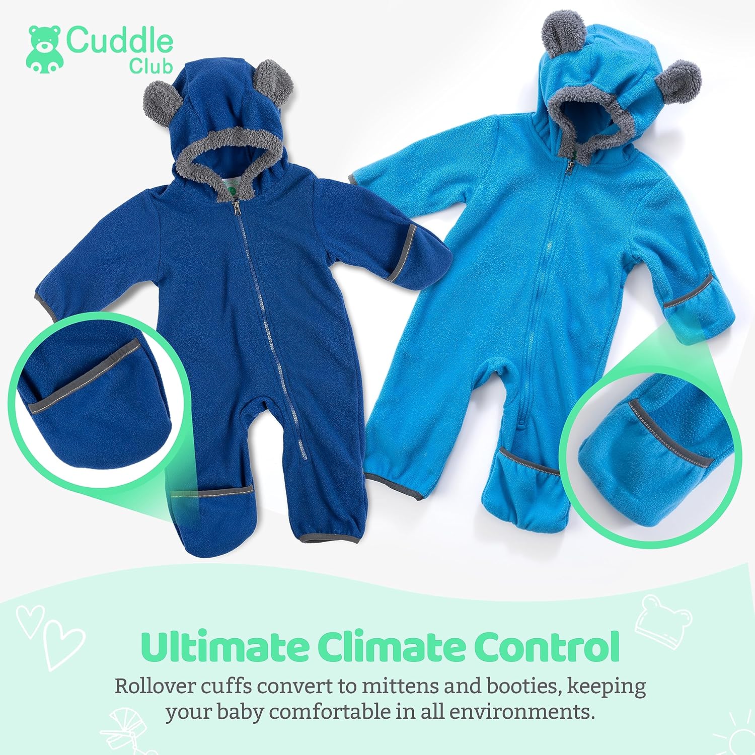 Cuddle Club Cozy Toddler Fleece Jumpsuit