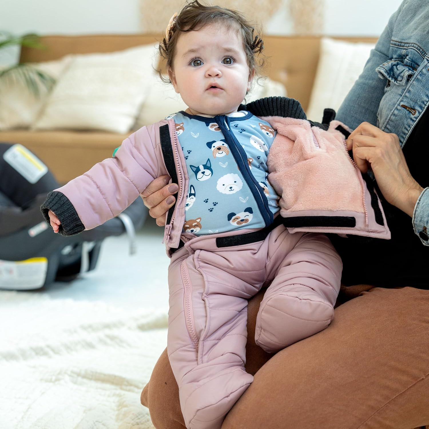 Quick Close Safer Car Seat Winter Jacket for Kids
